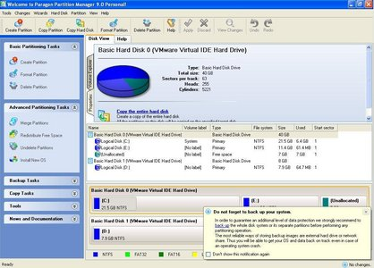 Paragon Partition Manager 12 - программа для работы с жесткими дисками