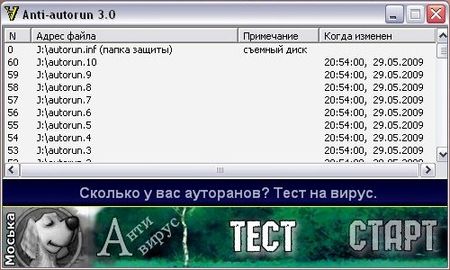 Antiautorun 4.1 - антивирус, направленный на борьбу с Win32