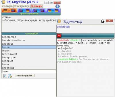 LingVista 1.0 - удобный электронный русско-немецкий словарь