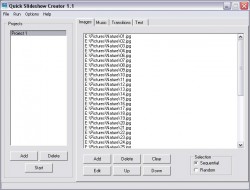 Quick Slideshow Creator 1.1 - программа для создания слайд шоу