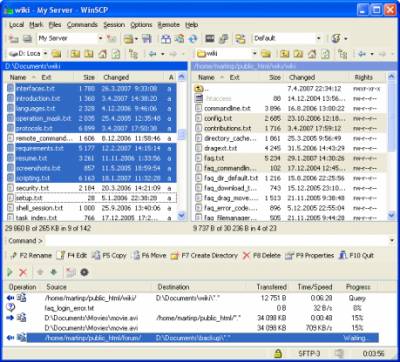 WinSCP - программа для передачи файлов в сети