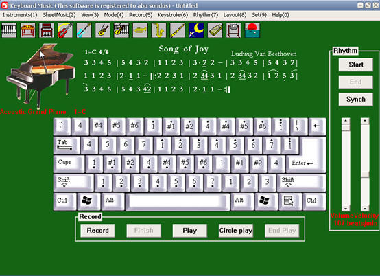 Keyboard Music - музыкальная клавиатура для компьютера