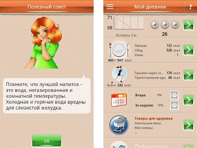 Счетчик калорий - приложение для андроид, которое поможет похудеть без диет