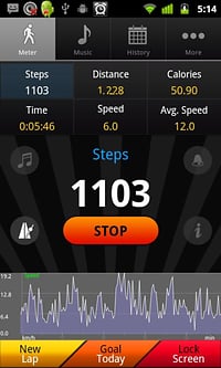 Шагомер - приложение для лпределения и измерения шагов, скорости и темпа хода